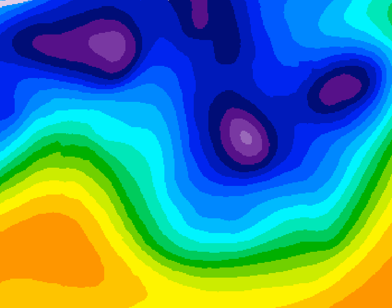 GDPS 500 millibar geopotential height 102 hour forecast chart for Canada based on 2026/01/09 1200Z data