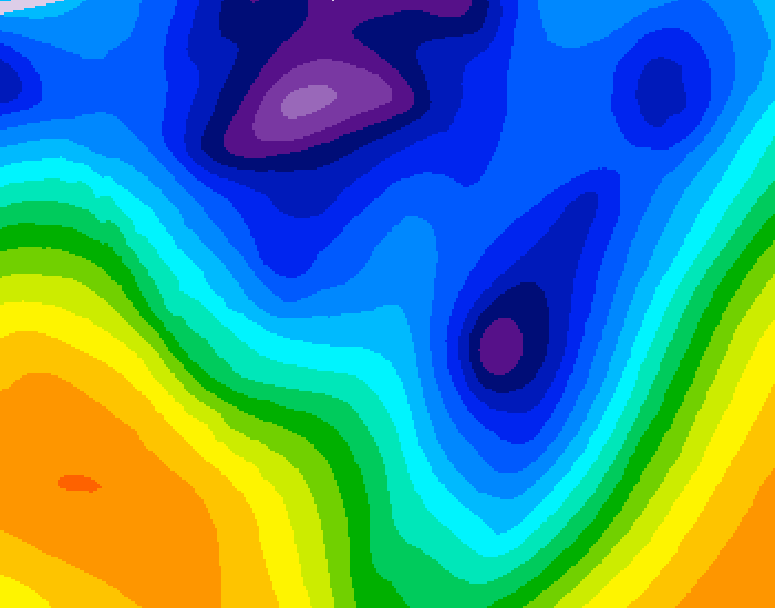 GDPS 500 millibar geopotential height 138 hour forecast chart for Canada based on 2026/01/09 1200Z data