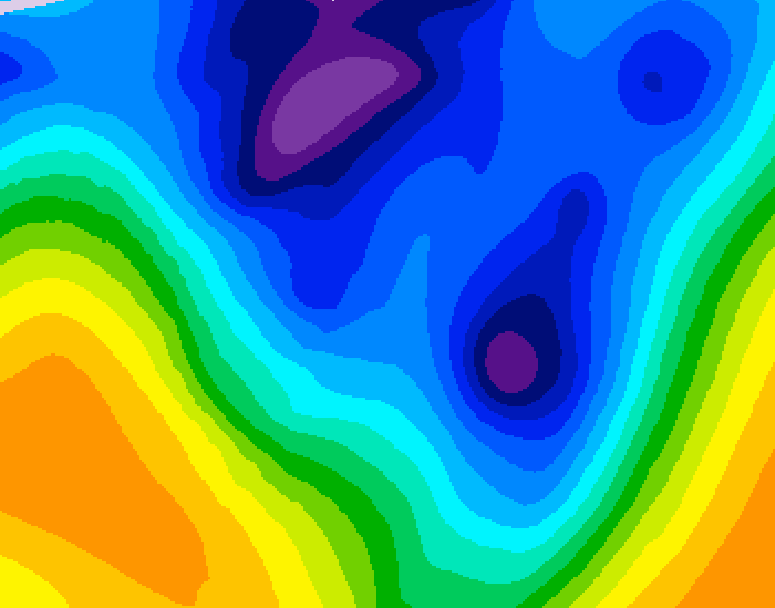 GDPS 500 millibar geopotential height 144 hour forecast chart for Canada based on 2026/01/09 1200Z data