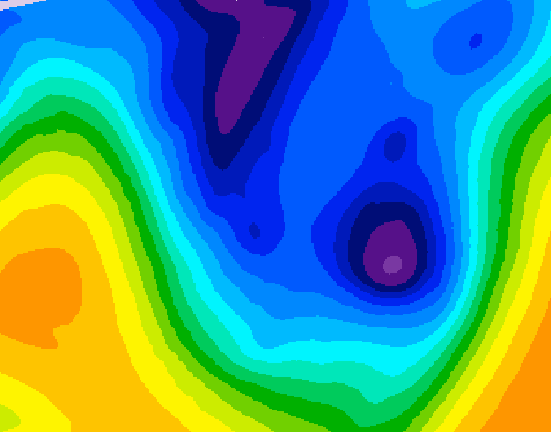 GDPS 500 millibar geopotential height 156 hour forecast chart for Canada based on 2026/01/09 1200Z data