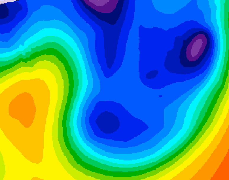 GDPS 500 millibar geopotential height 186 hour forecast chart for Canada based on 2026/01/09 1200Z data