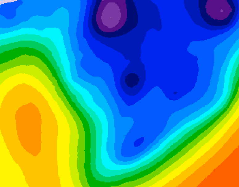 GDPS 500 millibar geopotential height 216 hour forecast chart for Canada based on 2026/01/09 1200Z data
