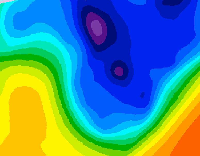 GDPS 500 millibar geopotential height 240 hour forecast chart for Canada based on 2026/01/09 1200Z data