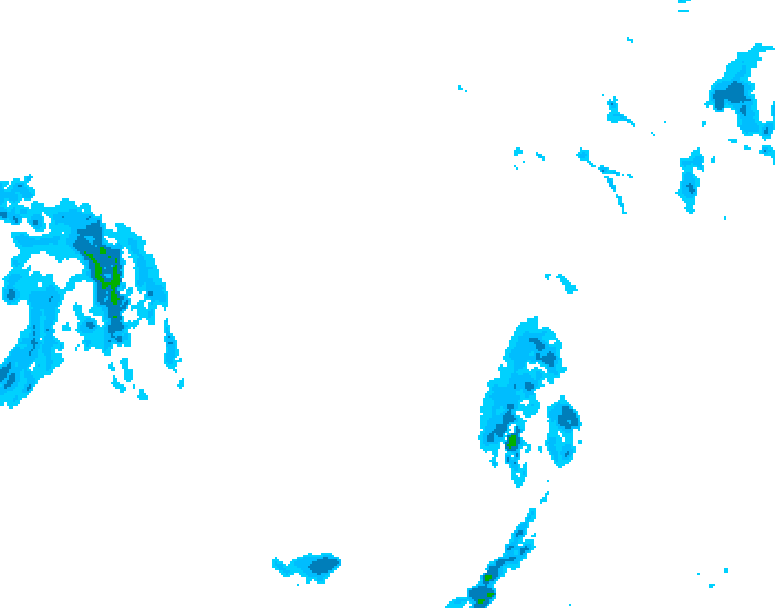 GDPS precipitation 006 hour forecast chart for Canada based on 2026/01/09 1200Z data