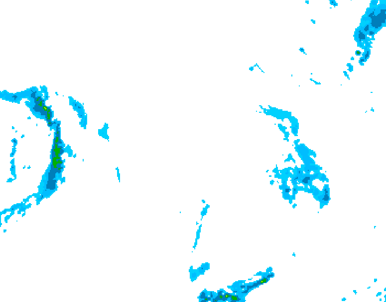 GDPS precipitation 018 hour forecast chart for Canada based on 2026/01/09 1200Z data