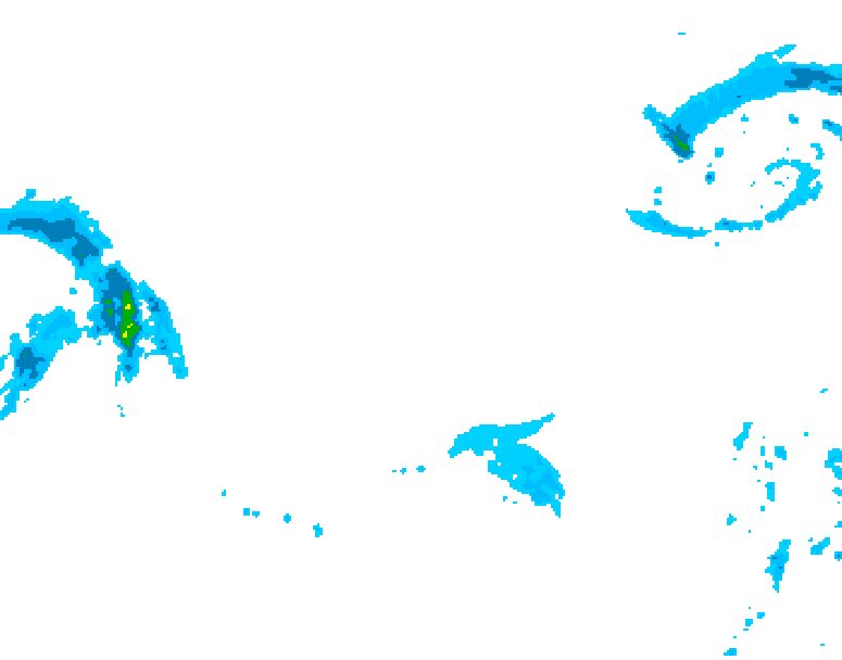 GDPS precipitation 102 hour forecast chart for Canada based on 2026/01/09 1200Z data