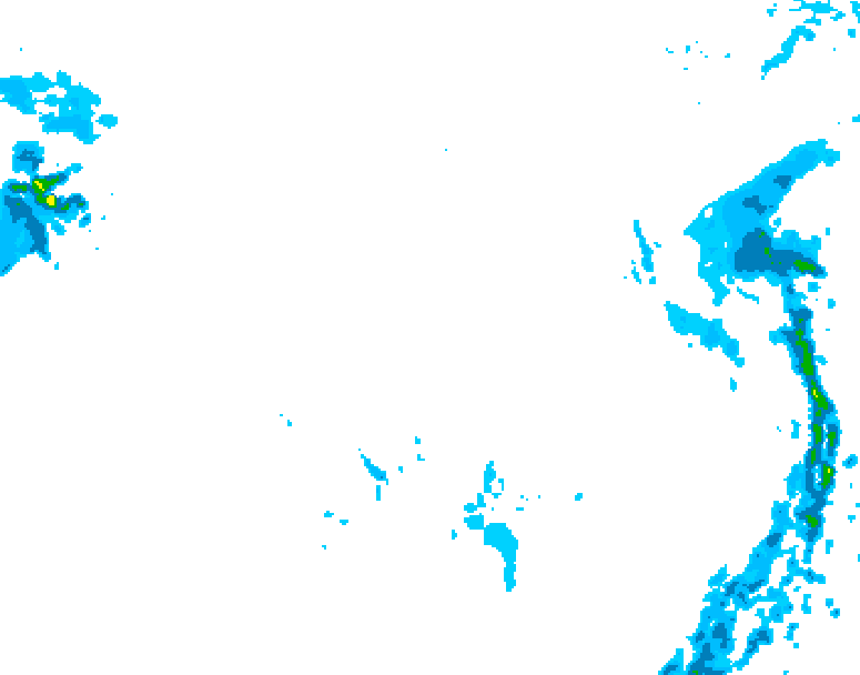 GDPS precipitation 162 hour forecast chart for Canada based on 2026/01/09 1200Z data