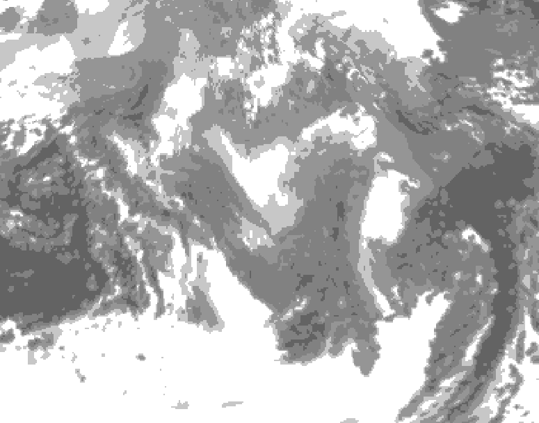 GDPS total cloud 084 hour forecast chart for Canada based on 2026/01/09 0000Z data
