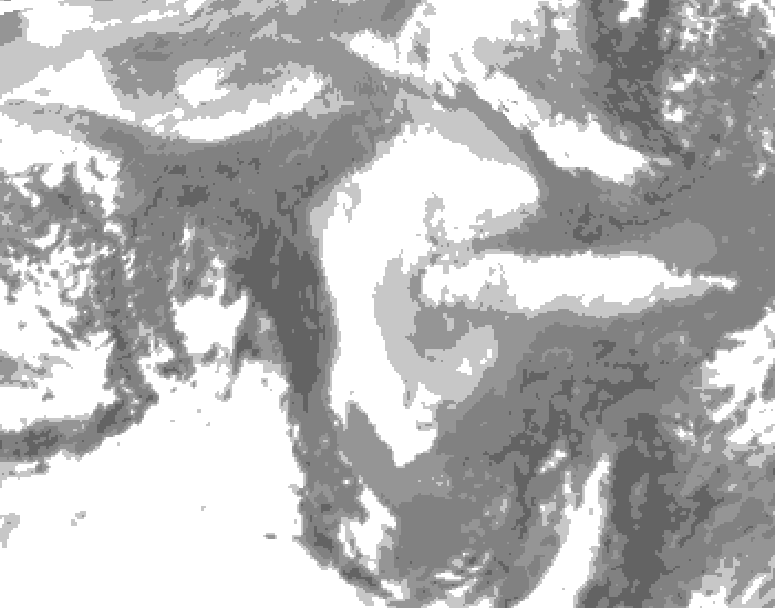GDPS total cloud 144 hour forecast chart for Canada based on 2026/01/09 0000Z data