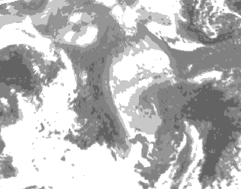 GDPS total cloud 162 hour forecast chart for Canada based on 2026/01/09 0000Z data