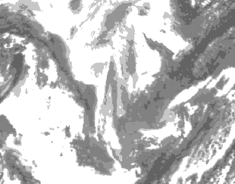 GDPS total cloud 210 hour forecast chart for Canada based on 2026/01/09 0000Z data