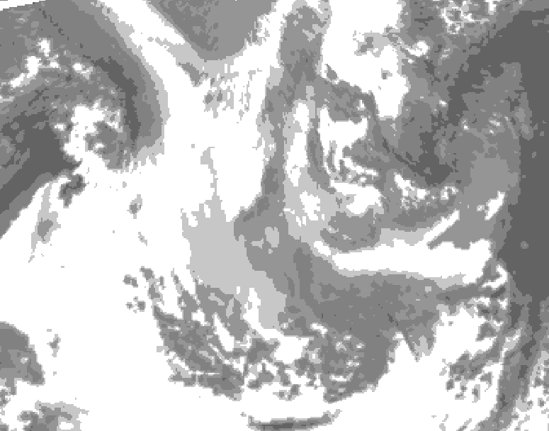 GDPS total cloud 180 hour forecast chart for Canada based on 2026/01/09 1200Z data