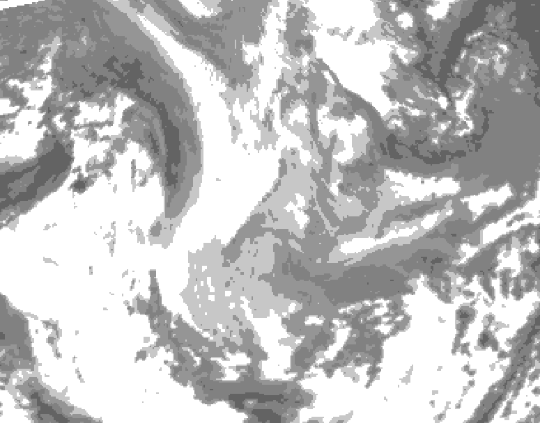 GDPS total cloud 192 hour forecast chart for Canada based on 2026/01/09 1200Z data