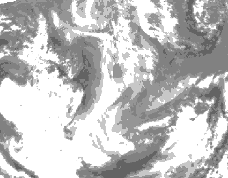 GDPS total cloud 210 hour forecast chart for Canada based on 2026/01/09 1200Z data