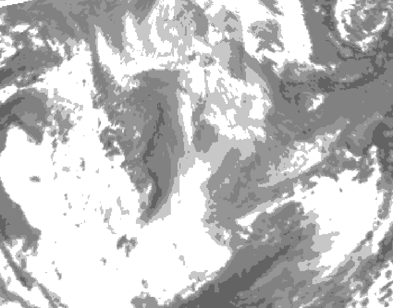 GDPS total cloud 216 hour forecast chart for Canada based on 2026/01/09 1200Z data