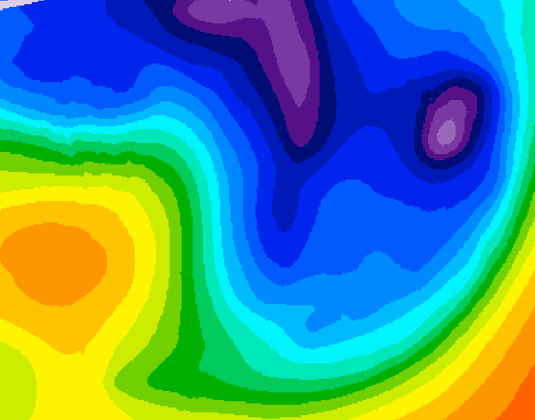 GDPS 500 millibar geopotential height 180 hour forecast chart for Canada based on 2026/01/10 0000Z data