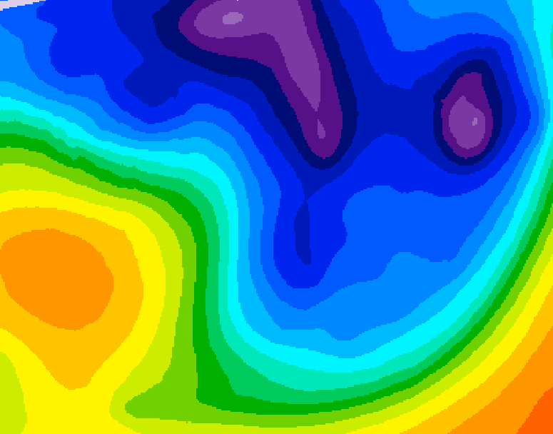 GDPS 500 millibar geopotential height 186 hour forecast chart for Canada based on 2026/01/10 0000Z data