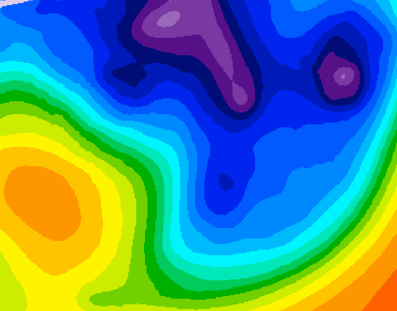 GDPS 500 millibar geopotential height 192 hour forecast chart for Canada based on 2026/01/10 0000Z data