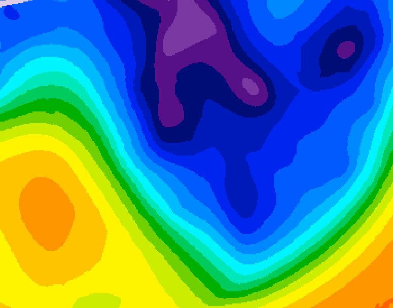 GDPS 500 millibar geopotential height 210 hour forecast chart for Canada based on 2026/01/10 0000Z data