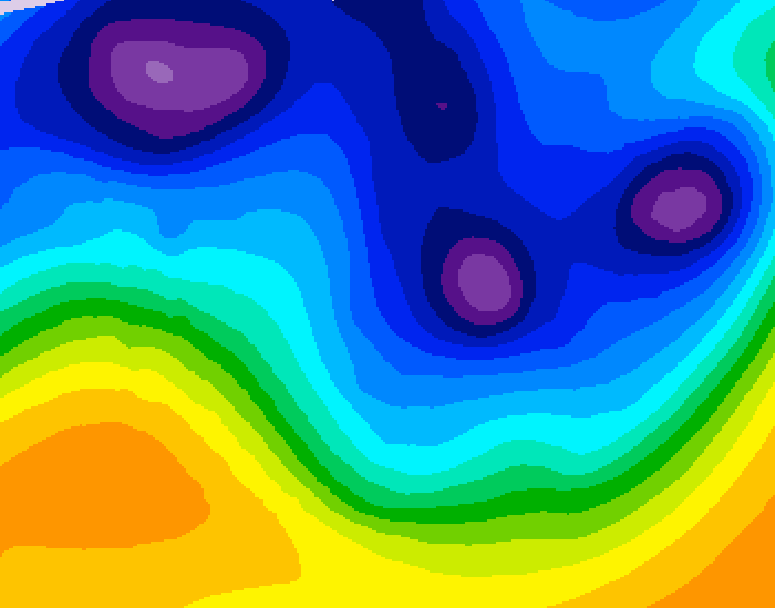 GDPS 500 millibar geopotential height 072 hour forecast chart for Canada based on 2026/01/10 1200Z data