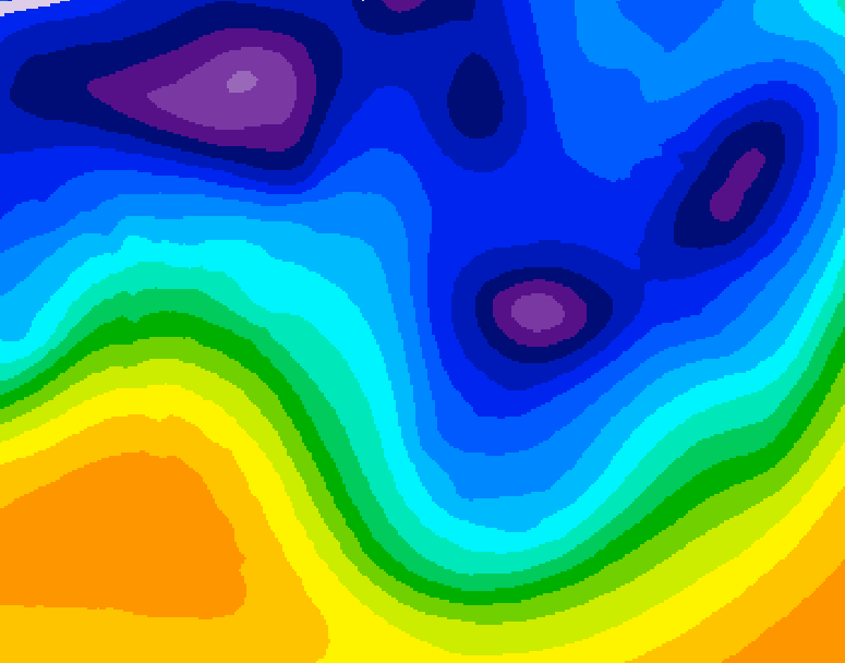 GDPS 500 millibar geopotential height 084 hour forecast chart for Canada based on 2026/01/10 1200Z data