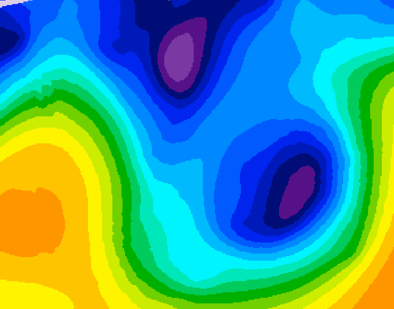 GDPS 500 millibar geopotential height 138 hour forecast chart for Canada based on 2026/01/10 1200Z data