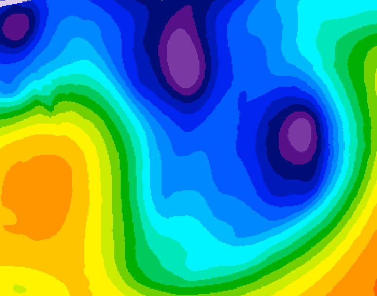 GDPS 500 millibar geopotential height 150 hour forecast chart for Canada based on 2026/01/10 1200Z data