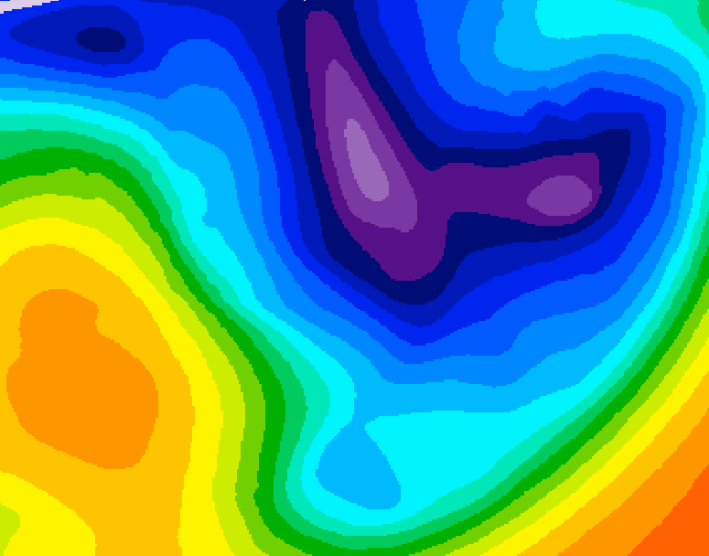 GDPS 500 millibar geopotential height 174 hour forecast chart for Canada based on 2026/01/10 1200Z data
