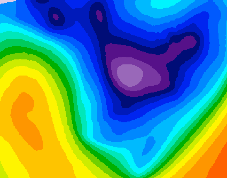 GDPS 500 millibar geopotential height 192 hour forecast chart for Canada based on 2026/01/10 1200Z data