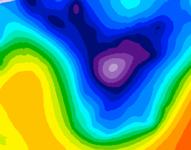 GDPS 500 millibar geopotential height 204 hour forecast chart for Canada based on 2026/01/10 1200Z data