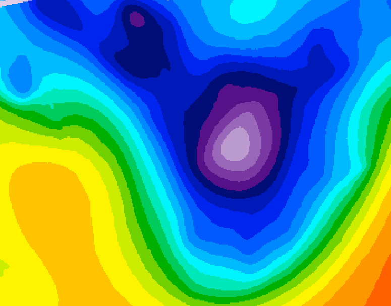 GDPS 500 millibar geopotential height 216 hour forecast chart for Canada based on 2026/01/10 1200Z data