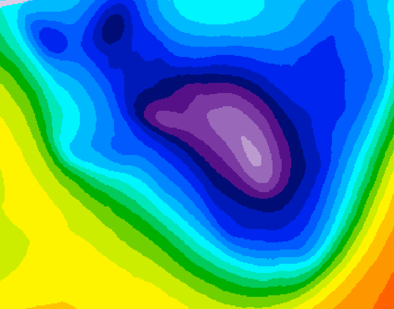 GDPS 500 millibar geopotential height 240 hour forecast chart for Canada based on 2026/01/10 1200Z data
