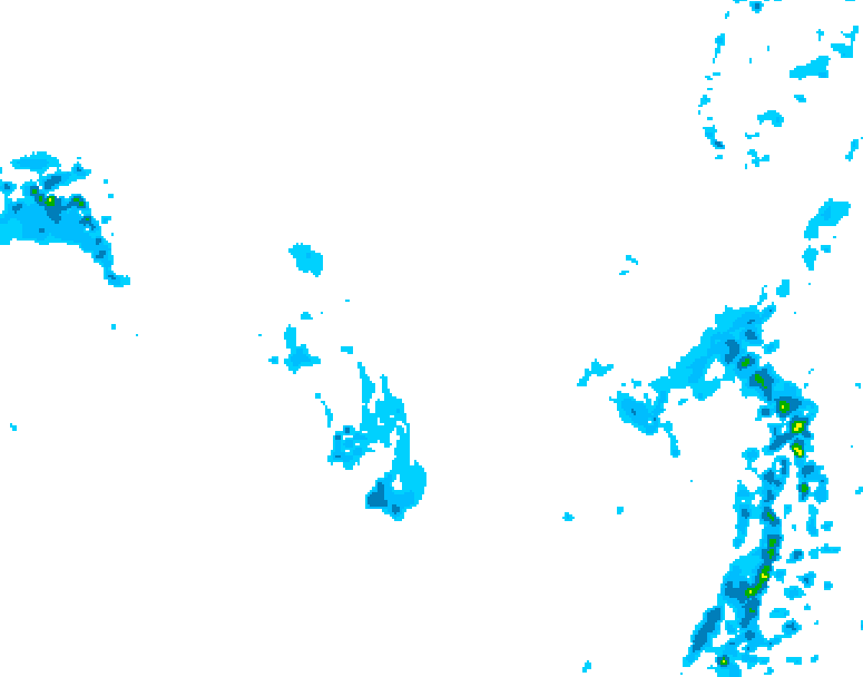 GDPS precipitation 132 hour forecast chart for Canada based on 2026/01/10 0000Z data