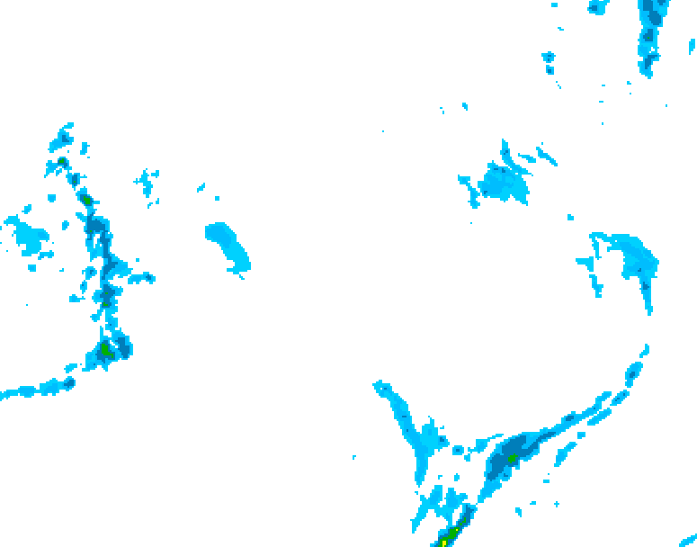 GDPS precipitation 006 hour forecast chart for Canada based on 2026/01/10 1200Z data