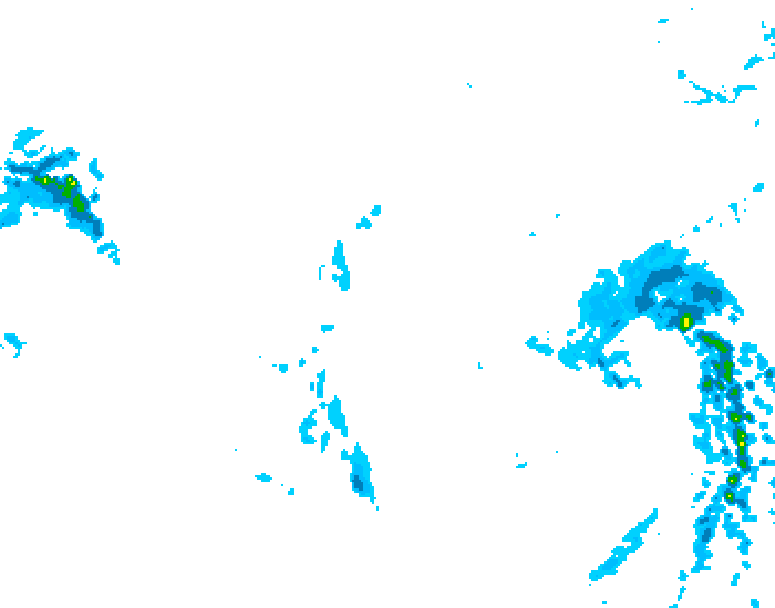 GDPS precipitation 126 hour forecast chart for Canada based on 2026/01/10 1200Z data