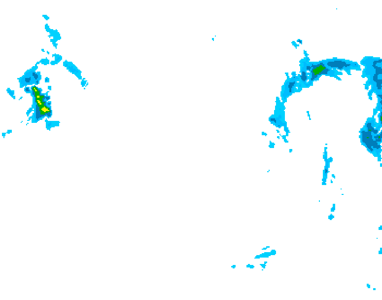 GDPS precipitation 150 hour forecast chart for Canada based on 2026/01/10 1200Z data