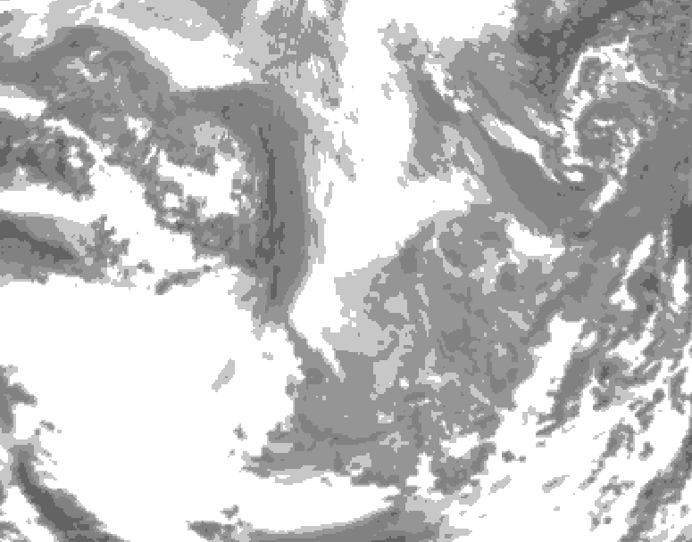 GDPS total cloud 192 hour forecast chart for Canada based on 2026/01/10 0000Z data