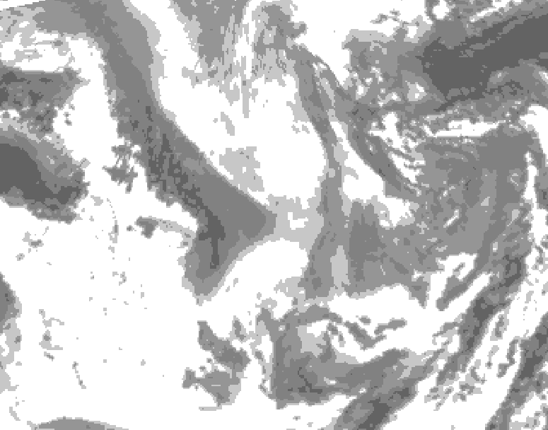 GDPS total cloud 168 hour forecast chart for Canada based on 2026/01/10 1200Z data