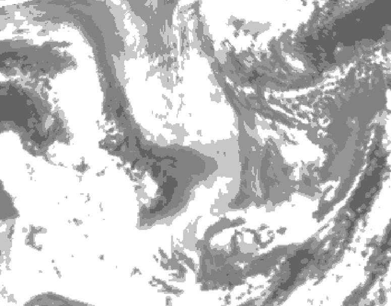 GDPS total cloud 174 hour forecast chart for Canada based on 2026/01/10 1200Z data