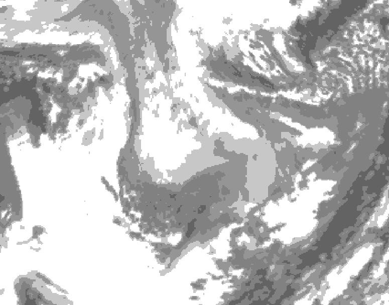 GDPS total cloud 186 hour forecast chart for Canada based on 2026/01/10 1200Z data