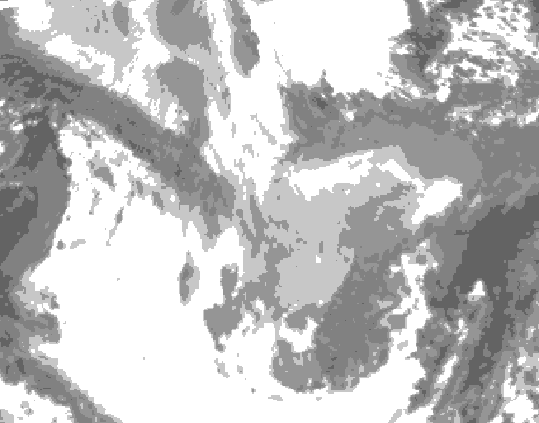 GDPS total cloud 210 hour forecast chart for Canada based on 2026/01/10 1200Z data