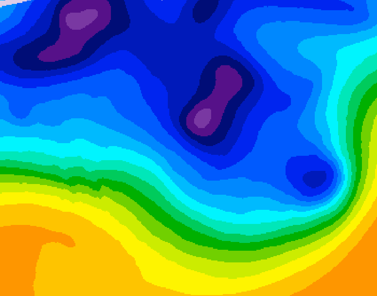 GDPS 500 millibar geopotential height 036 hour forecast chart for Canada based on 2026/01/11 0000Z data