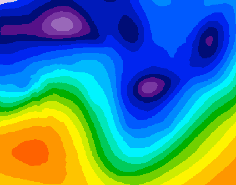 GDPS 500 millibar geopotential height 078 hour forecast chart for Canada based on 2026/01/11 0000Z data