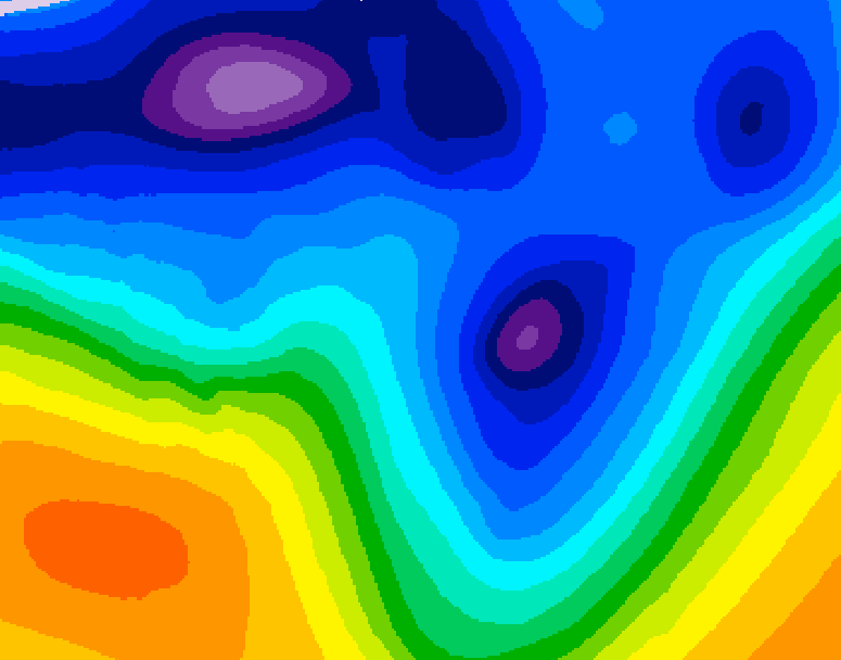 GDPS 500 millibar geopotential height 090 hour forecast chart for Canada based on 2026/01/11 0000Z data