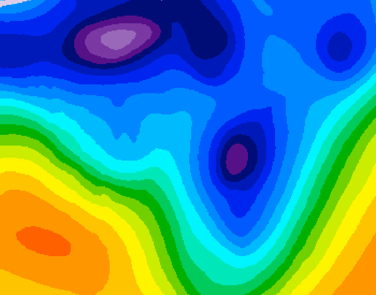 GDPS 500 millibar geopotential height 096 hour forecast chart for Canada based on 2026/01/11 0000Z data