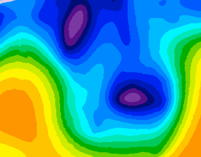 GDPS 500 millibar geopotential height 120 hour forecast chart for Canada based on 2026/01/11 0000Z data