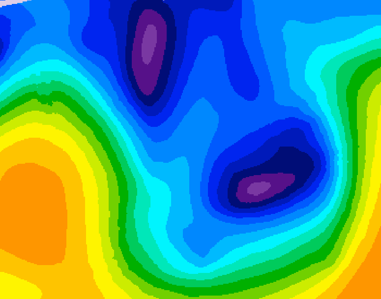 GDPS 500 millibar geopotential height 126 hour forecast chart for Canada based on 2026/01/11 0000Z data