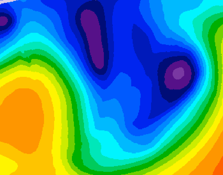 GDPS 500 millibar geopotential height 138 hour forecast chart for Canada based on 2026/01/11 0000Z data