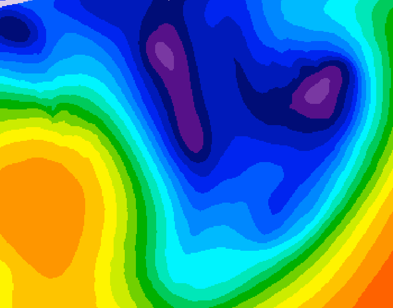 GDPS 500 millibar geopotential height 150 hour forecast chart for Canada based on 2026/01/11 0000Z data