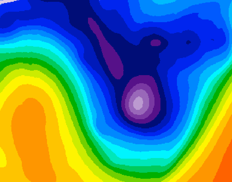 GDPS 500 millibar geopotential height 186 hour forecast chart for Canada based on 2026/01/11 0000Z data